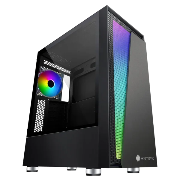 Case Antryx Rx 450 Usb3.0, Argb Fan X1, C/Cinta Led, Vidrio Templado