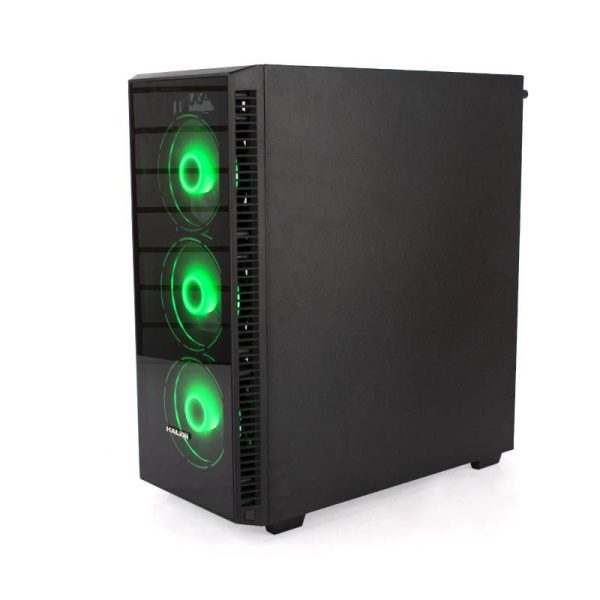 CASE GAMER | HALION | MIRAGE C302 | NEGRO  | RGB | V/TEMPLADO | S/FUENTE - Imagen 2